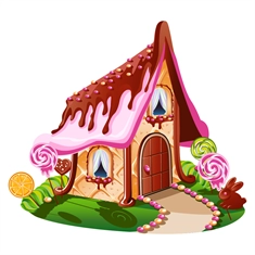 Candyland Chocolate Drip House Cutout